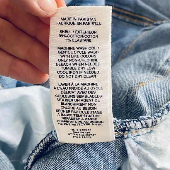 Anthropologie Avec Les Filles Jumpsuit Size 28 Blue Denim Button Up Belted - Picture 12 of 12